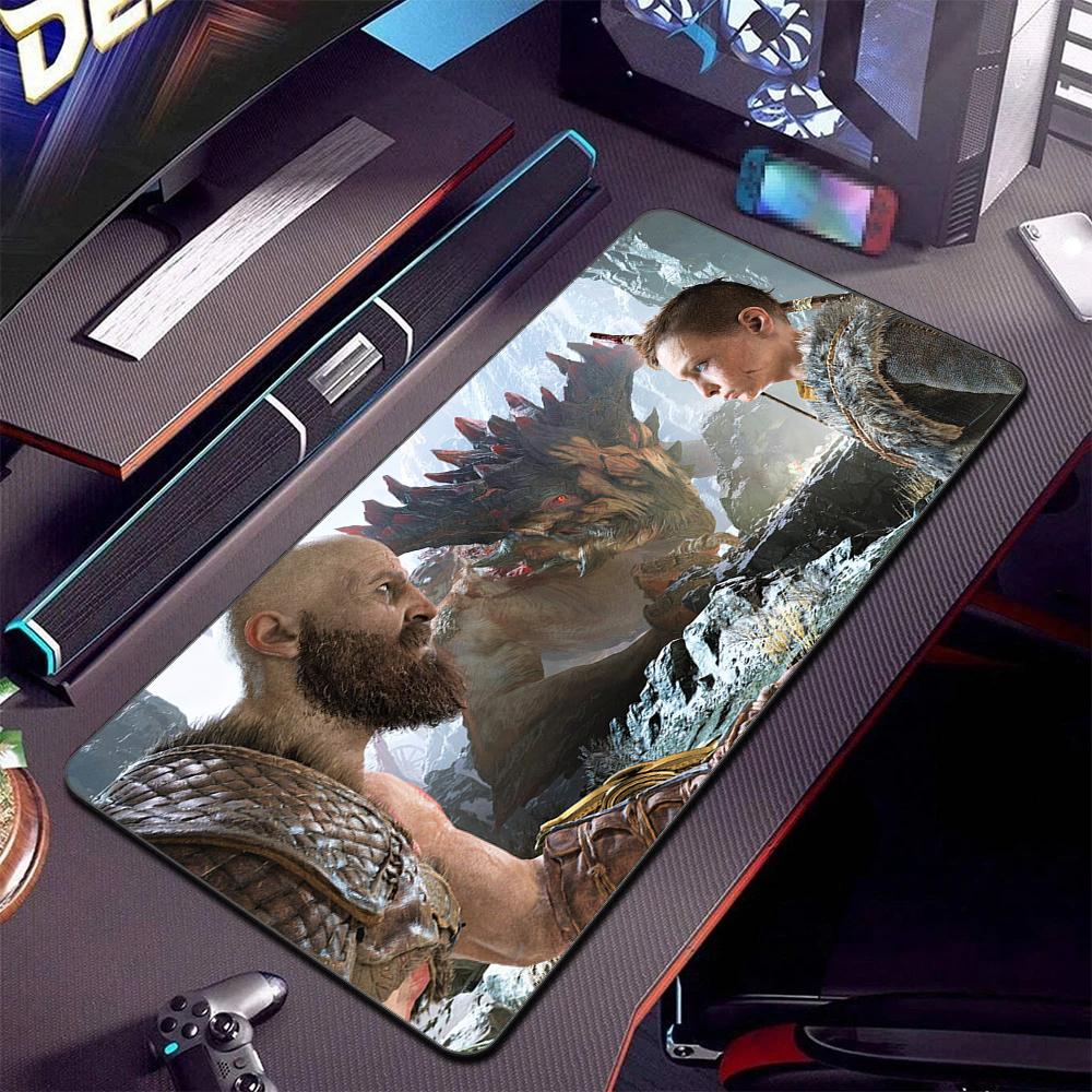 Mouse Pad God of War Xxl Mousepad Gaming Accessories Keyboard Computer Carpet Game Desk Mat Pc Large Gamer Cabinet Table Mats