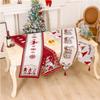 Christmas Tree Elk Snowflake Plaid Table Runner Party Wedding Decoration Table Runner Christmas Decoration Home Table Runner