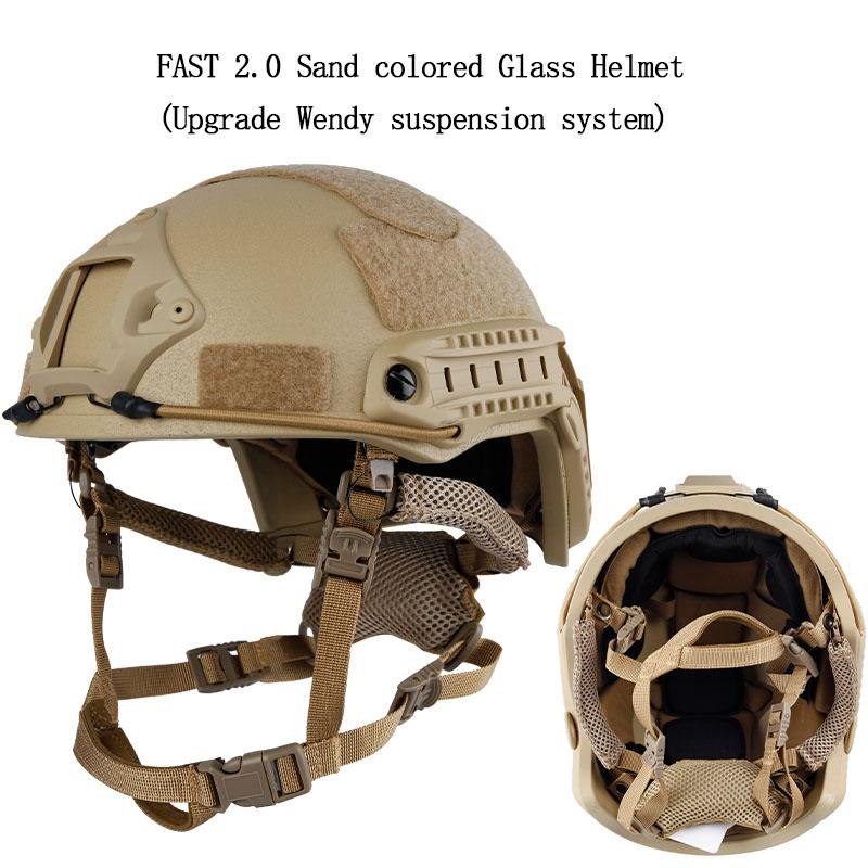 Quick MH Tactical Helmet 1.5kg Fiberglass Wendy's Suspension Pad Helmet Outdoor Activity Protection Training Safety Riot Helmet
