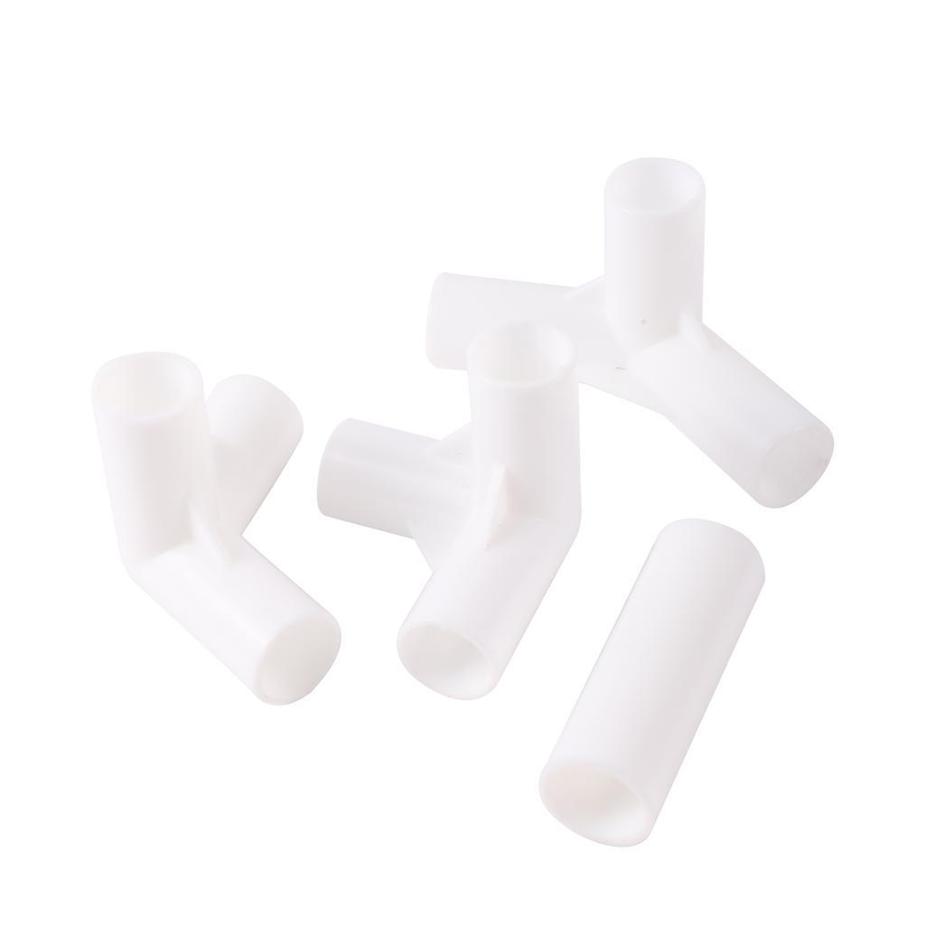 10 Pezzi Diametro Interno 16mm Connettore in Plastica Irrigazione Giardino Accoppiamento Acqua Tipo Dritto a 3 Vie Giunto Tridimensionale a 90/120/135 Gradi