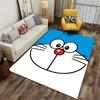 Cartoon Cat Face Blue Carpet Suitable As a Non-slip Mat for the Living Room or Bedroom Sofa