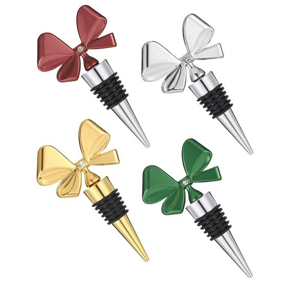 Wine Bottle Stopper Reusable Wine Cork Bow-shaped Flexible Bottle Stopper Housewarming Gift for Wine Lovers