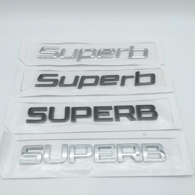 1pcs 3D ABS SUPERB High Quality Silver/black Car Letter Emblem Rear Tail Trunk Decals Badge Sticker Decal Styling For