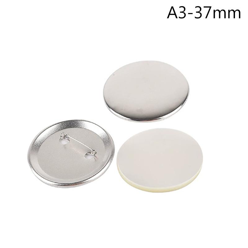 50Set 25-75Mm Metal Badge Pin Button Maker Parts Diy Blank Badge Button Parts For Art Crafts Making Iron-Base Badges Set