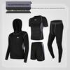 Men's Summer Quick-Dry Fitness Clothing Set: Casual Four-Piece Tight-Fit Running Training Gear