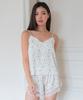 Dolosiwa Shiny Flower Sleeveless Pajama Set (Built-In Cup)