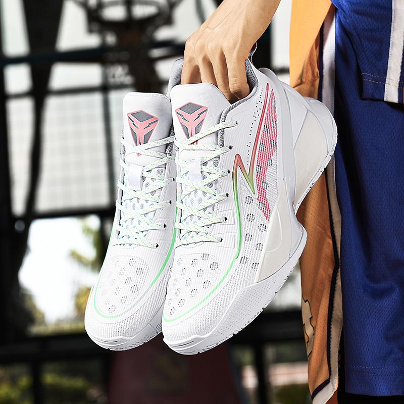 Glow-in-the-dark basketball shoes men's mesh breathable women's shoes Low-top men's shoes cushioned wear sports shoes