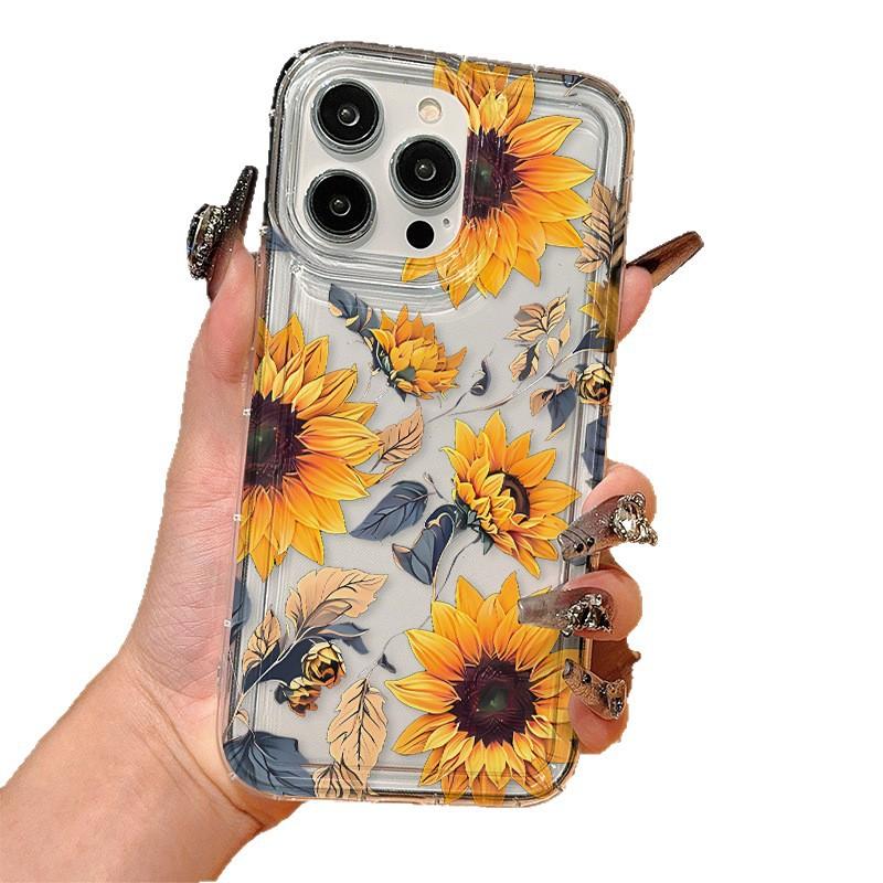 Niche ins wind flower for iPhone16 Apple 11/12/13/14/15Promax mobile phone case 17Air