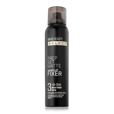 Fixateur de Maquillage Mat Prep Set | Fini Mat Naturel | Avec Vitamine E et Acide Hyaluronique | Longue Tenue | Spray micro-fin 3-en-1 | 120ml