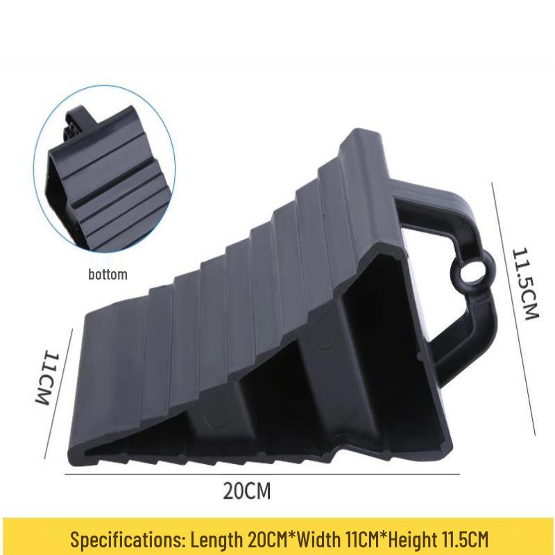Portable Wooden Triangular Wheel Chock: Anti-Roll Stopper for Large Trucks and Cars.