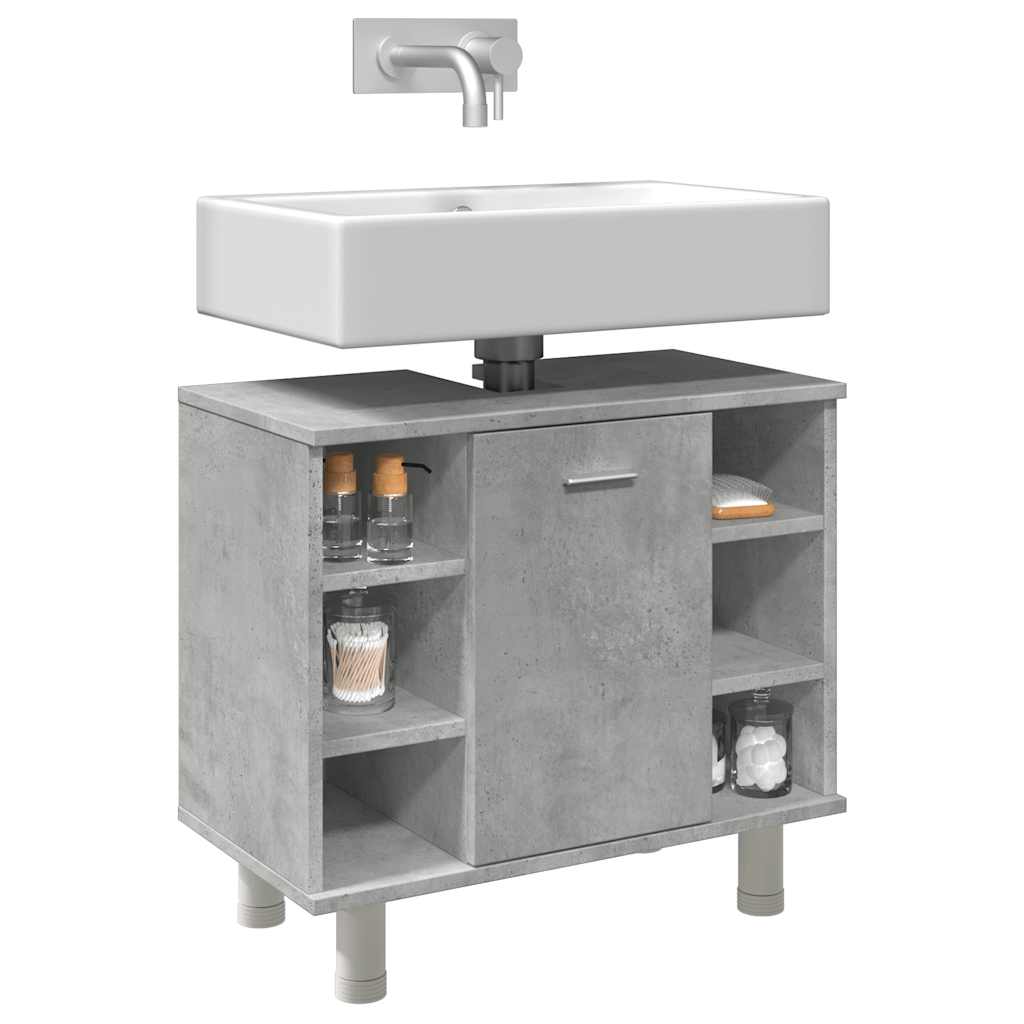 Bathroom Cabinet Concrete Grey 60 X 32 X 53.5 Cm Particleboard