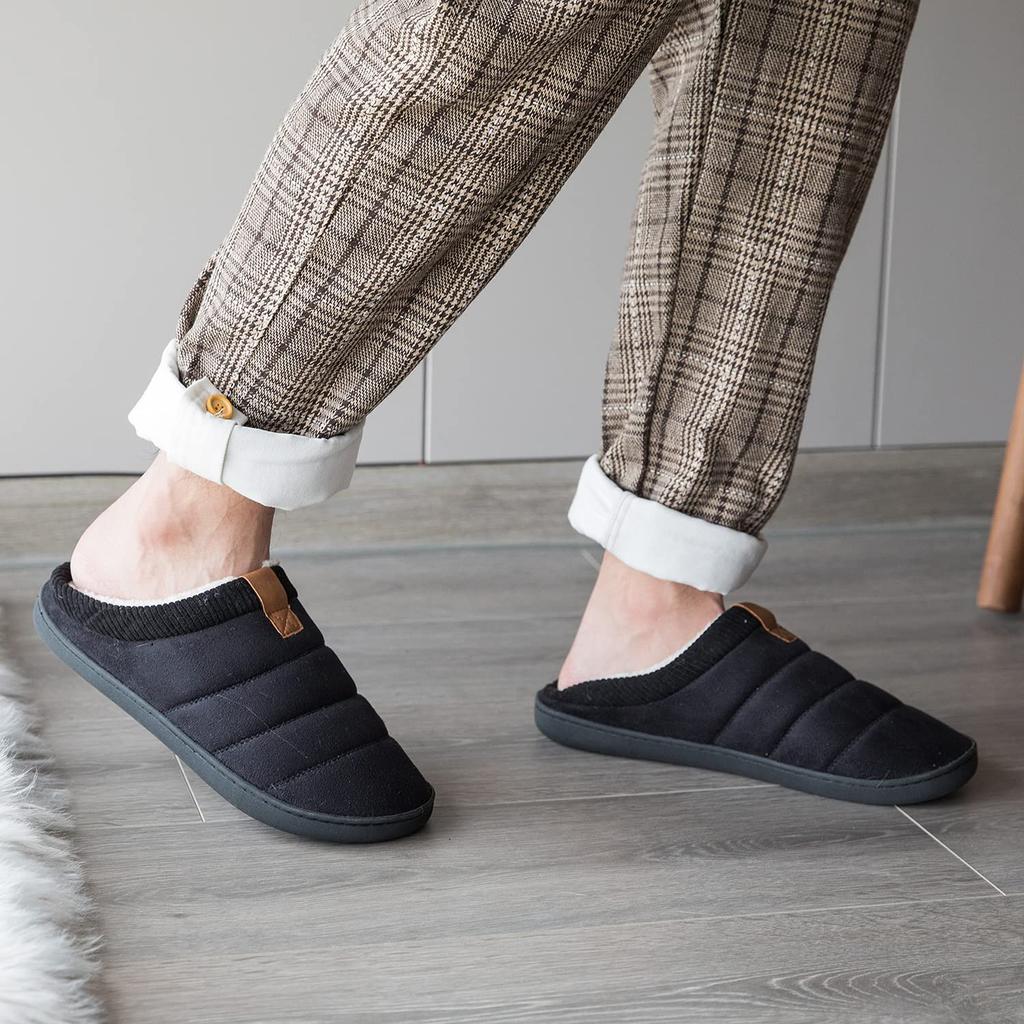 Ranberone Winter Room Lightweight Cotton Slippers with Boa Large Wear Men's Slippers, Shoes, Warm, Lining, Non-Slip, Sizes, Indoor/Outdoor