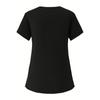 Short Sleeved Solid Color Round Neck Pocket Top Pants Work Clothes Two-Piece Set