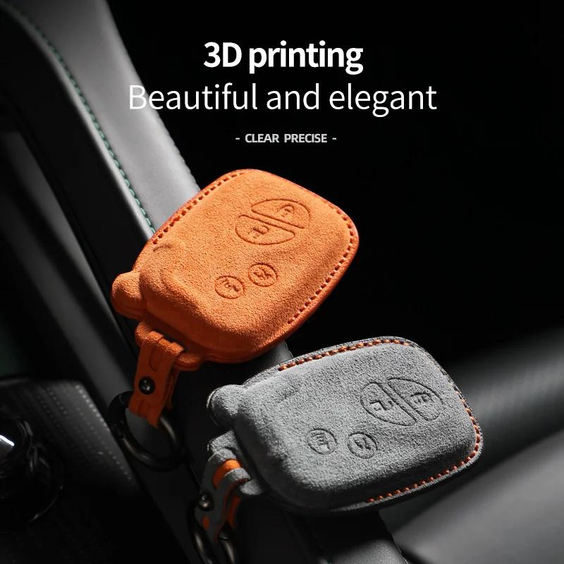 For Lexus Es240 Es350 Rx270 Rx350 Car Key Case Auto Smart Remote Suede Keychain Cover Shell Accessories Protector