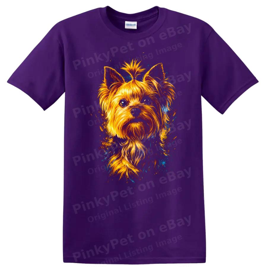 Yorkshire Terrier Dog Portrait T Shirt Cute Animal Lover Tee Design