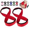 2PCS Padded Figure 8 Straps Deadlift Weight Lifting Workout Fitness Horizontal Gym Wrist Straps Y1P7