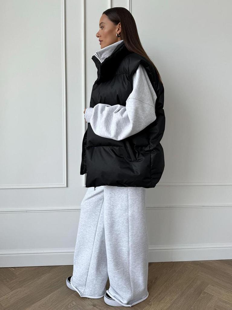 Chaleco Abrigo de Algodón Otoño/Invierno Europeo y Americano - Cómodo, Corte Holgado Estilo Deportivo y Casual