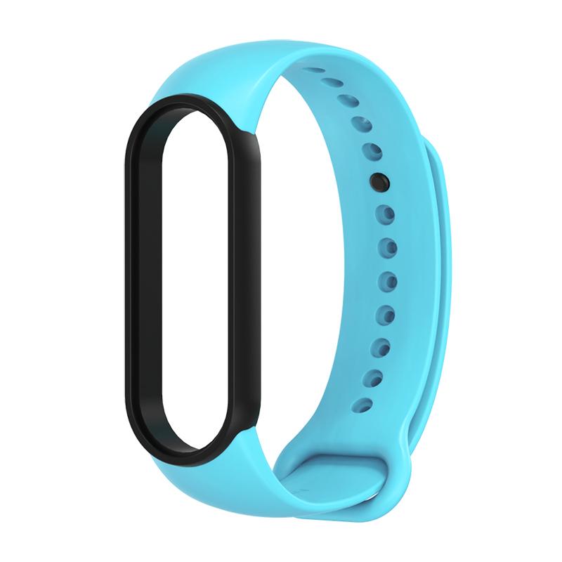 Mijobs Sport Strap for Mi Band 7 6 5 Silicone Wrist Bracelet Dual Colors Strap Wristband Smart Band For Xiaomi Miband 7 6 5