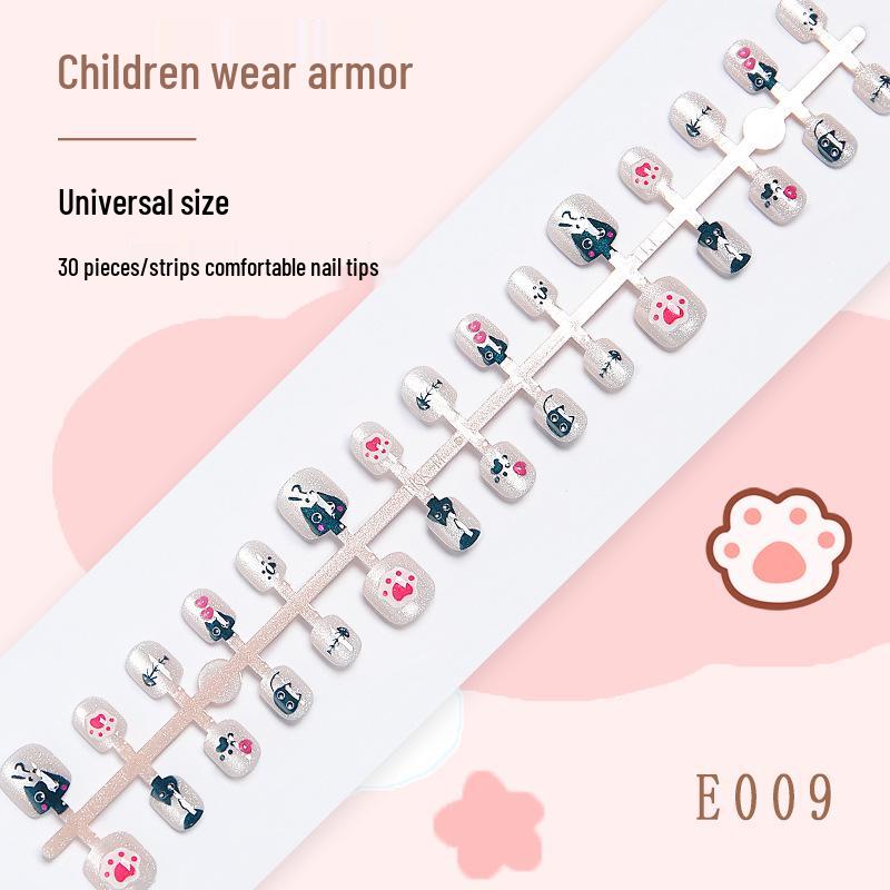 

Cartoon Cat Nail Stickers for Kids - Removable and Reusable Cute Cat Eye Nail Art