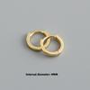 Gold Plated 925 Sterling Silver Hoop Earrings Women Trendy Ear Bone Perforated Design for Weddings