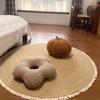 Hand-Woven Cotton Rope Woven Carpet Natural Style Floor Rug Soft Round Floor Mat  home decoration