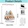 Christmas Santa Claus Snow Scene 2D Acrylic Ornament for Home Décor