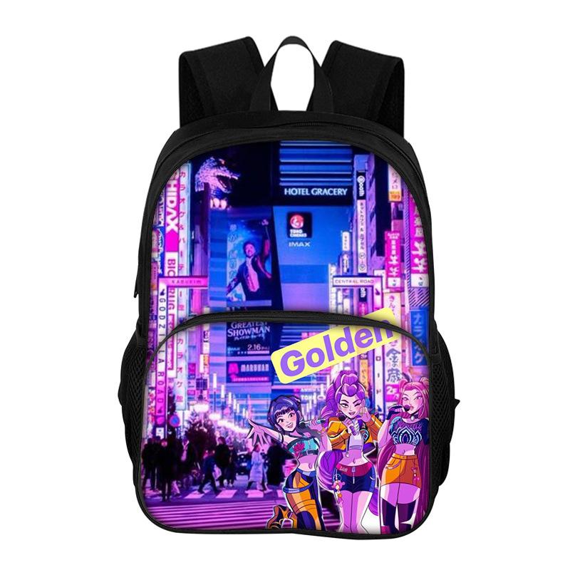 Kpop Witch Hunting Team Trendy Children's Shoulders HD Printed Large Capacity Lightweight Back Protection Student Backpack CLE