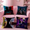 Band D-Daft Punk Cushion Cover Breathable Linen Pillowcase Summer Odorless Eco-Friendly Invisible Zipper Washable