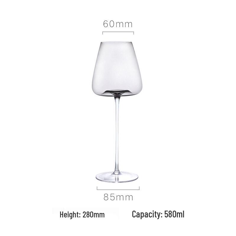 Handmade Burgundy Crystal Wine & Champagne Glass Stemware Set