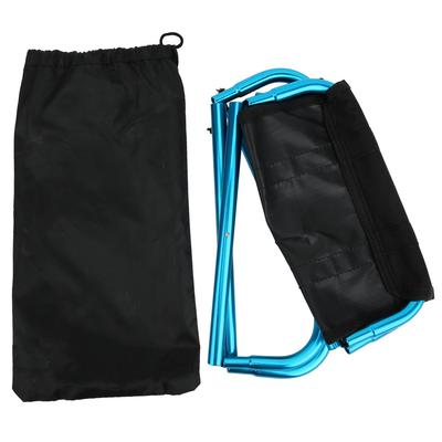 Blauer Outdoor Mini Faltstuhl Tragbarer Camping Aluminiumlegierung Klappstuhl zum Angeln Klettern