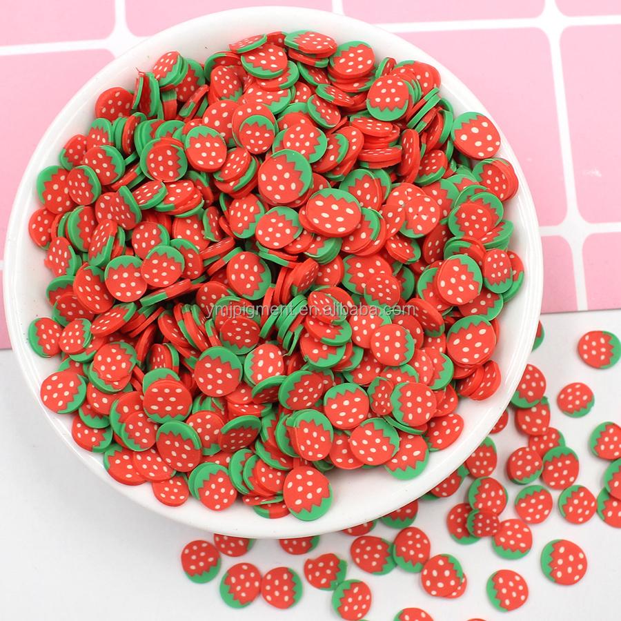 5mm Fruits Shape Christmas Halloween Sprinkles Polymer Clay Slices for Nail Slime Epoxy Resin Craft Diy