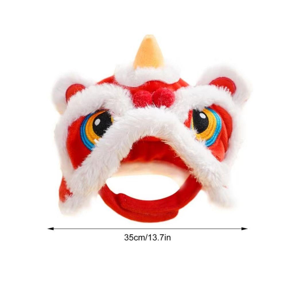 Soft Cat Dance Lion Hats Cartoon Pet Christmas Costume Cat New Year's Headwear  Dress Up Supplies