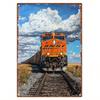 Tin Sign Train Locomotive Railway Landscape Vintage Metal Wall Art for Home Garage Bar Man Cave Decor Rustic Retro Poster   Cuto