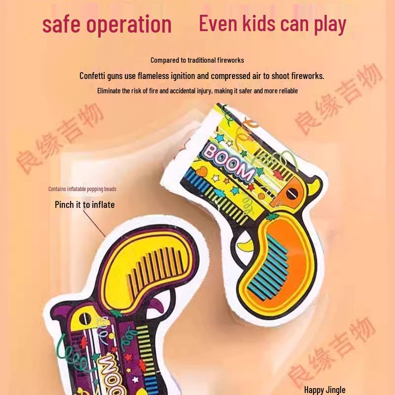 Automatic Inflatable Confetti Gun - Party & Wedding Prop, Handheld Cannon