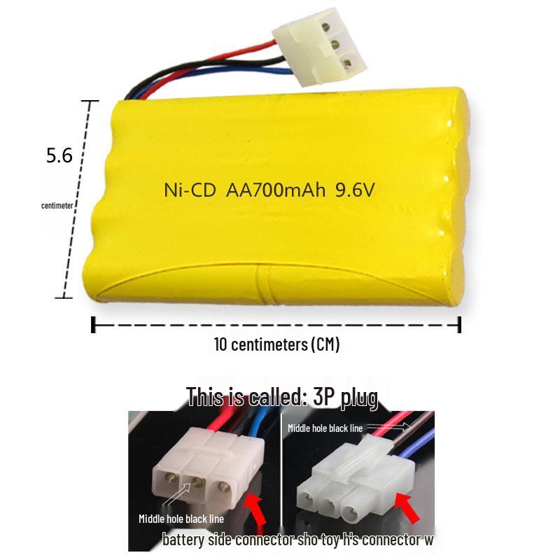 Rechargeable Battery Pack for Remote Control Toy Cars - 3.6V, 4.8V, 6V, 700mAh - Toy Accessories