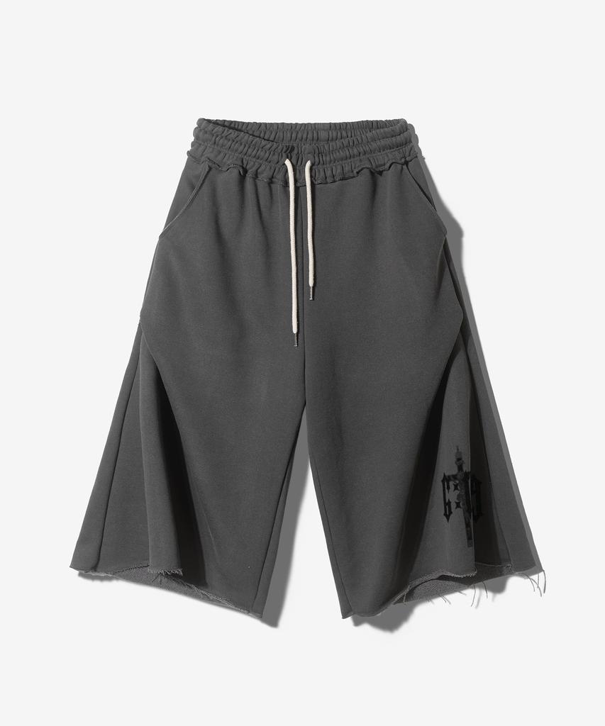 Paensyo 6:19 Cross Geometry 3/4 Sweat Pants - Pigment Black