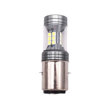 Ampoules LED BA20D Haute Luminosité Phare Feu de Jour Clignotant Blanc Pur 12V-24V