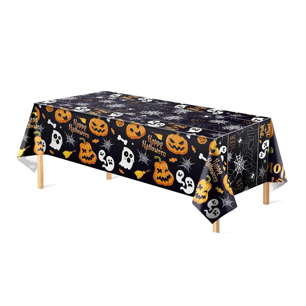 Halloween Theme Disposable Tablecloth Waterproof Party Tablecloth Background Cloth For Desk Decoration