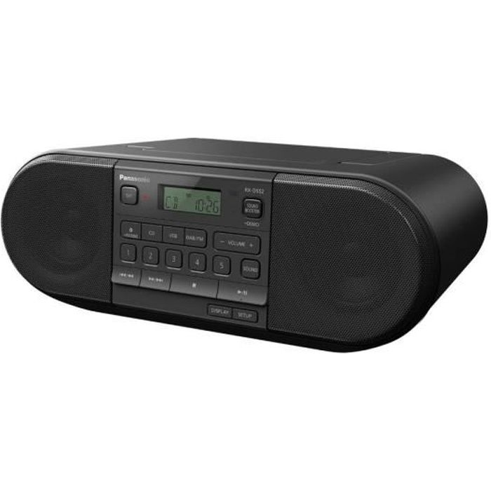 Mini-Chaîne HiFi - Panasonic - RX-D552EK - Tuner FM et DAB/DAB+ - Portable - Noir