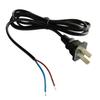Pure Copper 250W Flat Plug Power Cord with Bare Wire End & Tinned Welding Wire, National Standard, Two-Pin Two-Core