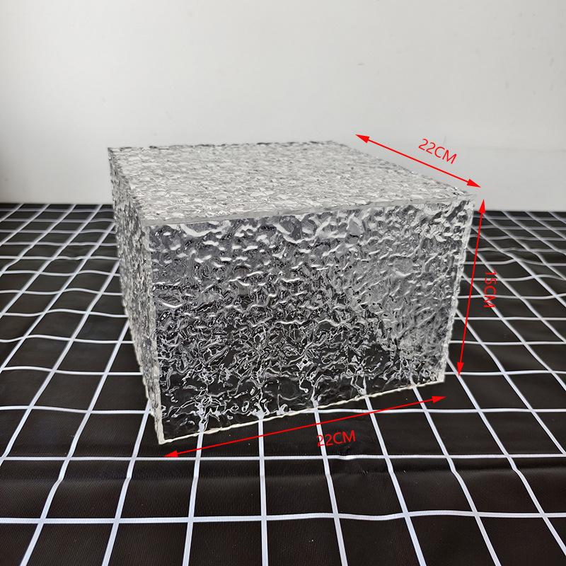 Vielseitiger Acryl- und Glas-Desserttisch-Präsentationsständer für den Innen- und Außenbereich