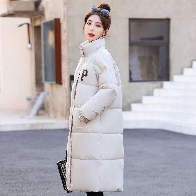 New Thickened Turtleneck Cotton-padded Clothes Women's Winter Long Bread Clothes Loose Knee-length Cotton Clothes Jacket