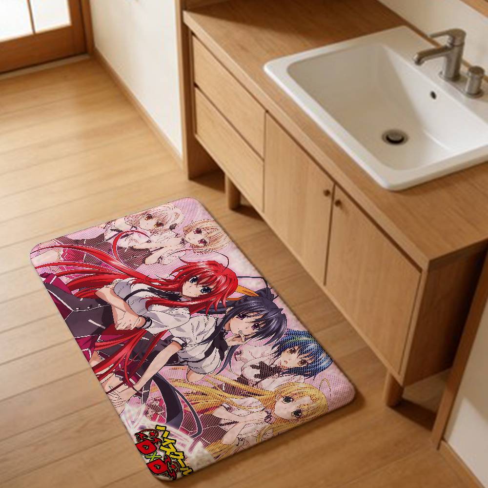 High School DxD Anime Floor Mat INS Style Soft Bedroom Floor House Laundry Room Mat Anti-skid Household Carpets
