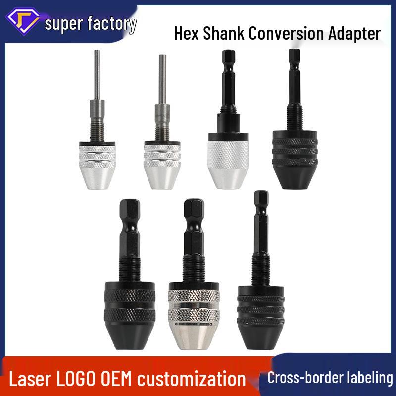 Quick-Change 0.3-6.5mm Hex Shank Self-Centering Drill Chuck for 3.6 Electric Grinder