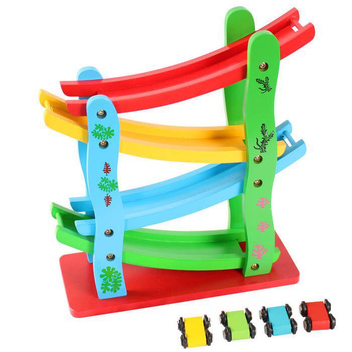 Wooden Glider Track Car - Early Education Toy for Ages 1-3