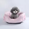 Four Seasons Waterproof Bow Dog Bed with Plush Bottom - Playful and Cute Pet Nest Pad