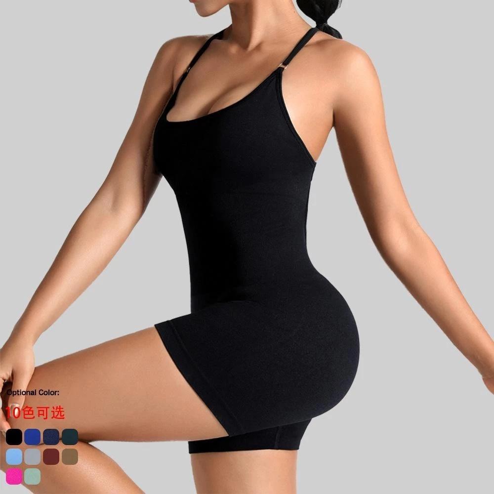 Women Yoga Jumpsuit Bodysuit Muay Thai Boxing Pilates Exercise Training Fitness Workout Sportwear Set Gym Quick Dry