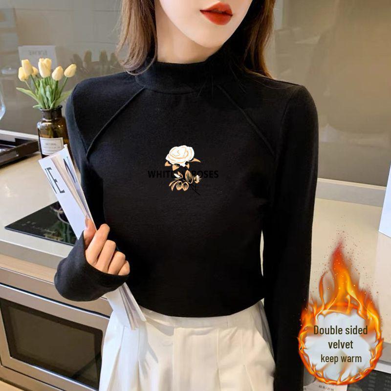 

Women s Fleece-Lined Warm Half-High Neck Long-Sleeve Base Shirt 2025 - Versatile, Fashionable Innerwear Top 2XL (Recommended 135-150 lbs)