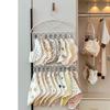 18 Clips Socks Drying Rack Large Capacity Folding Underwear Drying Clips Space Saving Stainless Steel Underwear Socks Holder