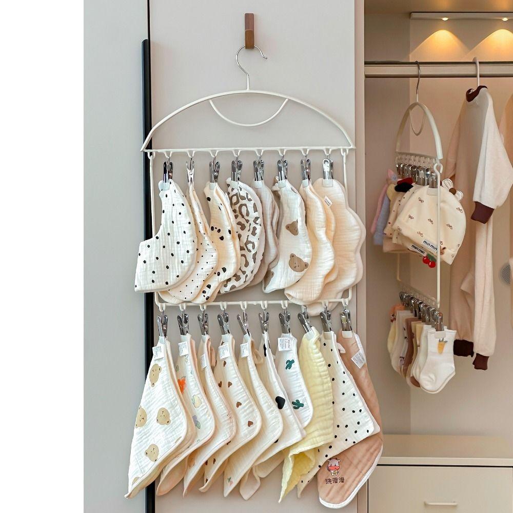 18 Clips Socks Drying Rack Large Capacity Folding Underwear Drying Clips Space Saving Stainless Steel Underwear Socks Holder